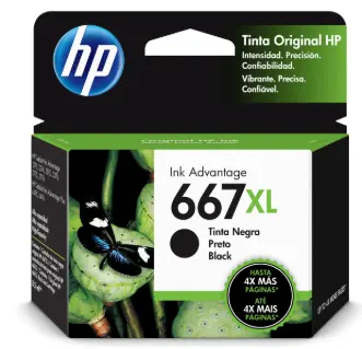 TINTA HP 667 XL 3YM81AL NEGRO DESKJET INK ADVANTAGE 2374 / 2375 (480 PAG)