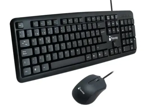 KIT TECLADO Y MOUSE ALAMBRICO NEXTEP USB NEGRO NE-416