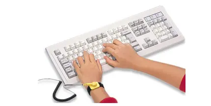 Pulsera Manhattan antiestatica negro/amarillo