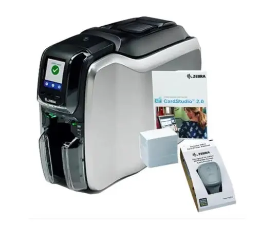 Impresora Zebra de Tarjetas ZC300 Doble Cara Usb Ethernet Cont de Wind/App CardStudio2.0 200Tarj PVC y Cinta YMC