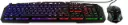 KIT TECLADO Y MOUSE GAMER ALAMBRICO K33 ILUMINADO COLOR HUMO USB BASE METALICA