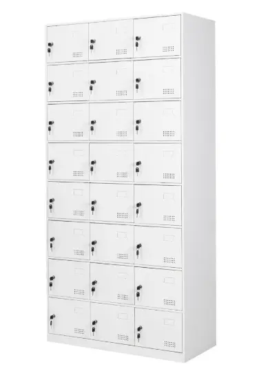 LOCKER METALICO 24 PUERTAS MC BLANCO DESARMADO