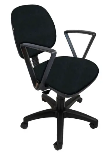 SILLA OPERATIVA 1002 REGIA SIN BRAZOS, CON RESPALDO AJUSTABLE EN TELA MINI NEGRO