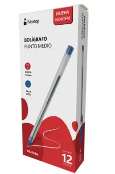Bolígrafo Nextep 1000 Color Azul 1mm C/12 Punto Mediano