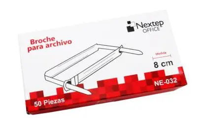 Broche Nextep Archivo No.8 cm C/50 Pzas