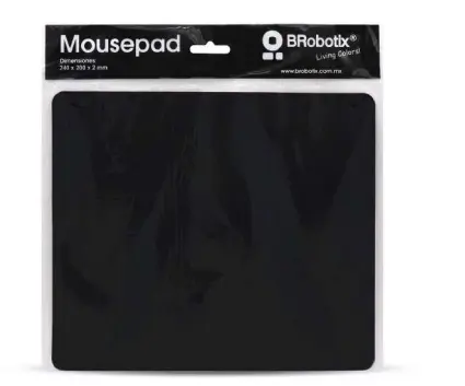 Mousepad Brobotix 24x 20cm con bolsa Brobotix color Negro
