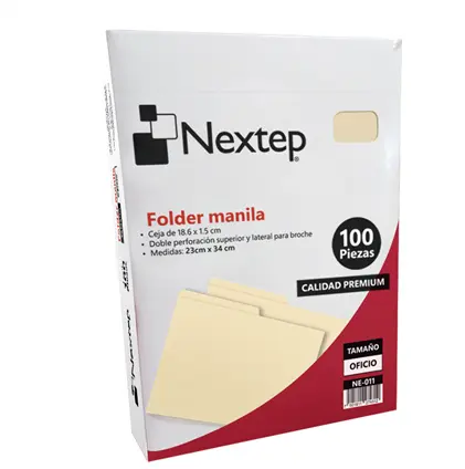 Folder Nextep Economico Oficio Manila c/100