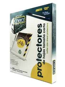 PROTECTOR DE HOJAS CARTA KINERA 360 C/100 MICAS