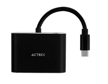 Adaptador Acteck USB C a HDMI + VGA Shift Plus AV420 Para Video Hasta 4K Macho Hembra
