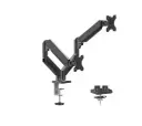 Soporte de articulado Naceb de escritorio para 2 monitores de 10 pulg a 32 pulg hasta 20kg color Negro modelo NA-0214