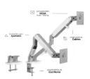 Soporte de Escritorio Acteck Enforce Motion SM626 Articulado para 2 Monitores Vesa de 75x75mm 100x100mm