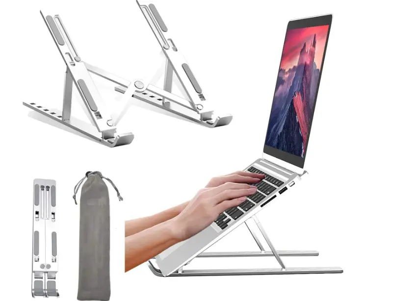 	 Soporte Brobotix para laptop pegable multifuncional 18.7x 25.5x 14cm angulos ajustables