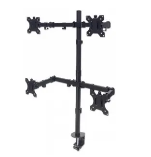 Soporte Manhattan para 4 Monitores 13 a 32 pulgadas 42KG en Escritorio