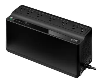 UPS APC BE600M1-LM 600VA/ 330W 7 contactos NEMA 5-15R (5 c/protección batería) 120V 1 puerto de carga USB