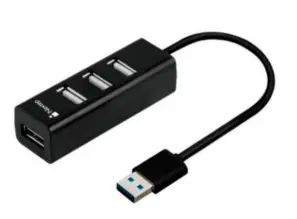 MINI HUB NEXTEP USB 2.0 ALTA VELOCIDAD 4 PUERTOS NEGRO NE-444