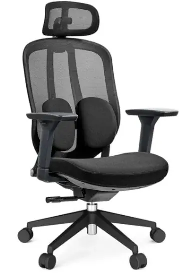 Silla Ejecutiva Organic Mesh Con Tela Negra Y Base Negra