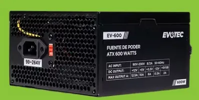 Fuente de poder Evotec de 600W modelo EV-600