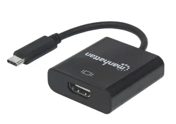 Convertidor Manhattan de USB Tipo C macho a HDMI hembra Resoluciones hasta UHD 3840x2160 a 30Hz Modelo 151788
