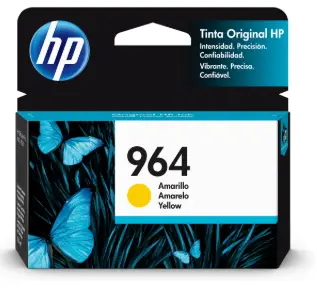 [964Y ORI] TINTA HP 964 AMARILLO 3JA52AL / 9010/9016/9018/9020
