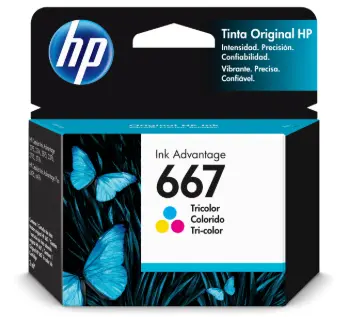 [667C ORI] TINTA HP 667 3YM78AL TRICOLOR DESKJET INK ADVANTAGE 2374 / 2375 (100 PAG)