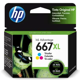 [667CXL ORI] TINTA HP 667 XL 3YM80AL TRICOLOR DESKJET INK ADVANTAGE 2374 / 2375(330 PAG)