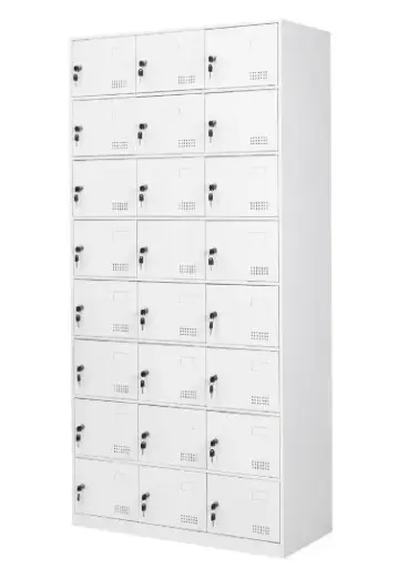 [1084] LOCKER METALICO 24 PUERTAS MC BLANCO DESARMADO