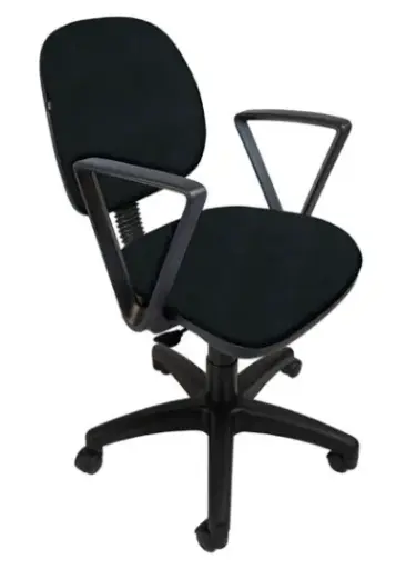 [279-MN01] SILLA OPERATIVA 1002 REGIA SIN BRAZOS, CON RESPALDO AJUSTABLE EN TELA MINI NEGRO