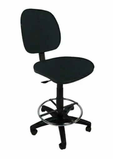 [281-MN01] SILLA REGIA 1007, CON ARO CROMADO TELA NEGRO