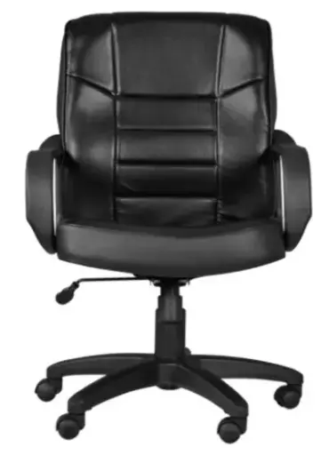 [458] SILLA SEMI-EJECUTIVA ALFARO, EN VINILPIEL NEGRO