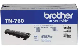 [TN760 ORI] TONER BROTHER TN760 NEGRO LASERJET DCP-L2551DW HL-L2350DW (3 600 PAG ) 
