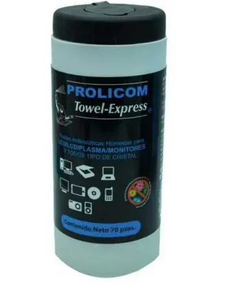 [TOALLA70] Toallas Humedas para pantallas Prolicom Towel Express 70 piezas