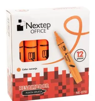 [NE-079J] Marcador Nextep Resaltador Color Naranja C/12 Pzas 