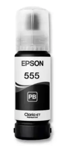 [T5551 ORI] Tinta Epson 555 T555120-AL negro Dye fotografico bote Ecotank L8180 / L8160 (7300 paginas)