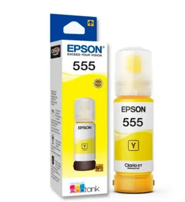 [T5554 ORI] TINTA EPSON 555 T555420-AL AMARILLO BOTE ECOTANK L8180 / L8160 ( 70 ML )