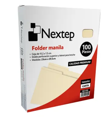 [NE-010] Folder Nextep Economico Carta Manila C/100