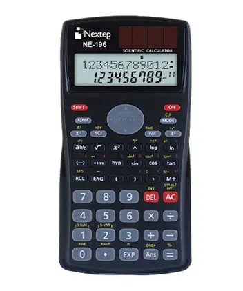 [NE-196] Calculadora Nextep Científica 10+2 Dígitos Doble Línea 240 Funciones Batería Solar