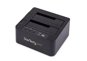 [313R] Duplicador Startech SDOCK2U313R Clonador Autónomo de Discos Duros o SSD SATA - Copiador de 2 Bahías - Base de Acoplamiento USB 3.1 (10Gbps) a