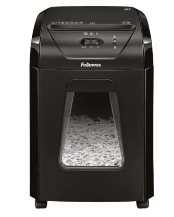 [7120001] Trituradora Fellowes Powershred 12C Corte Cruzado 12 Hojas 5 Galones Color Negro