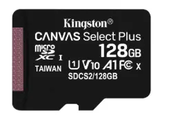 [SD128] Memoria Kingston 128GB MicroSD con adaptador SD Canvas Select Plus 100MB/85MB por segundo