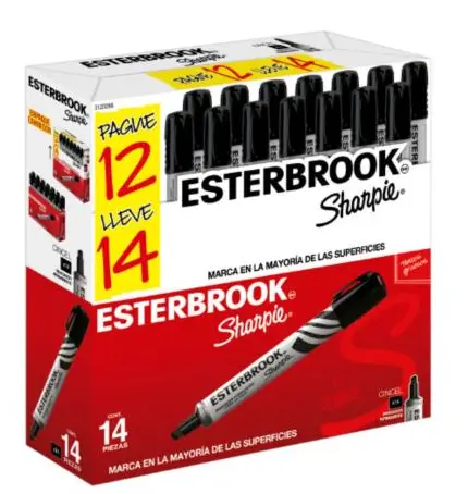 [2120286] MARCADOR BEROL PERMANENTE ESTERBROOK NEGRO C/12 