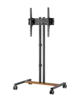 [462068] Soporte Manhattan para TV 34 a 45 pulgadas 35KG tipo carro inclinacion compacto negro/cafe pantallas planas o curvas