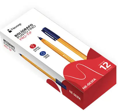 [NE-063FA] Bolígrafo Nextep Pro-Tip Color Azul Fino 0.7mm c/12
