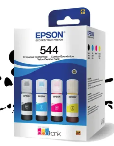 [T544520 ORI] Tinta Epson 544 T544520-4P Pack 4 Pzas Colores Negro Cian Magenta Amarillo L3250/L3210/L1250